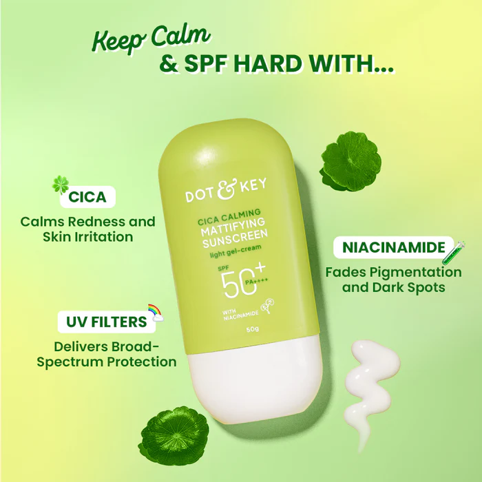 Dot & Key Cica + Niacinamide Matte Sunscreen SPF 50+ PA++++ - Image 2