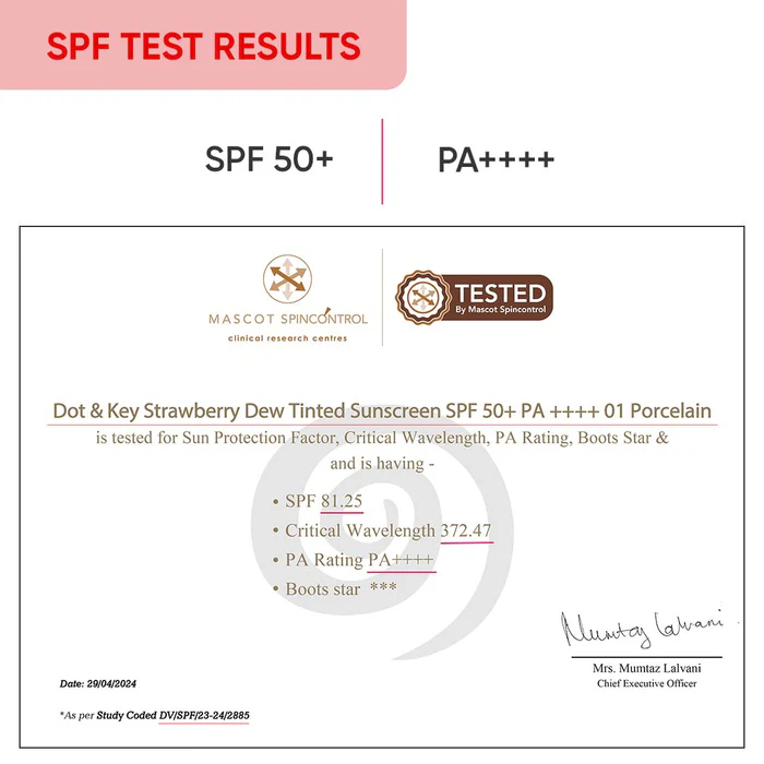 Dot & Key Strawberry Tinted Sunscreen SPF 50+ PA++++ 50 g - Image 3