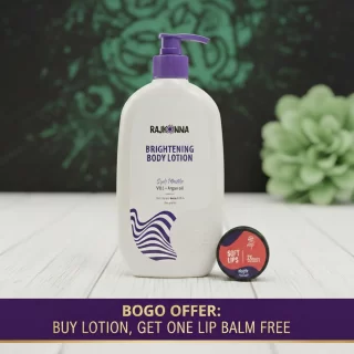 Rajkonna Brightening Body Lotion 300 ml+ SkinCafe Lip Balm 10 g BOGO